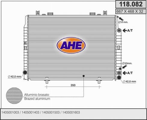 AHE 118.082 - Radiators, Motora dzesēšanas sistēma autodraugiem.lv