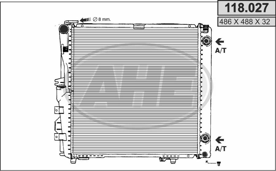 AHE 118.027 - Radiators, Motora dzesēšanas sistēma autodraugiem.lv