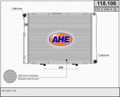 AHE 118.106 - Radiators, Motora dzesēšanas sistēma autodraugiem.lv