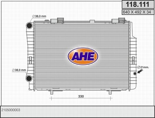 AHE 118.111 - Radiators, Motora dzesēšanas sistēma autodraugiem.lv