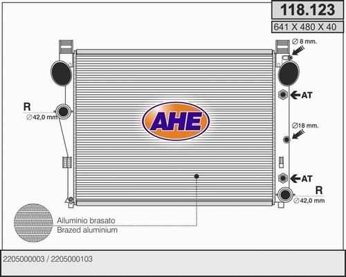 AHE 118.123 - Radiators, Motora dzesēšanas sistēma autodraugiem.lv