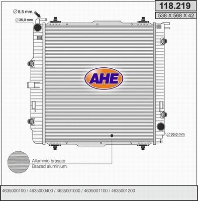 AHE 118.219 - Radiators, Motora dzesēšanas sistēma autodraugiem.lv