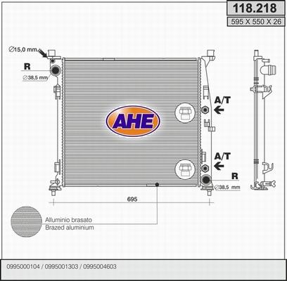 AHE 118.218 - Radiators, Motora dzesēšanas sistēma autodraugiem.lv