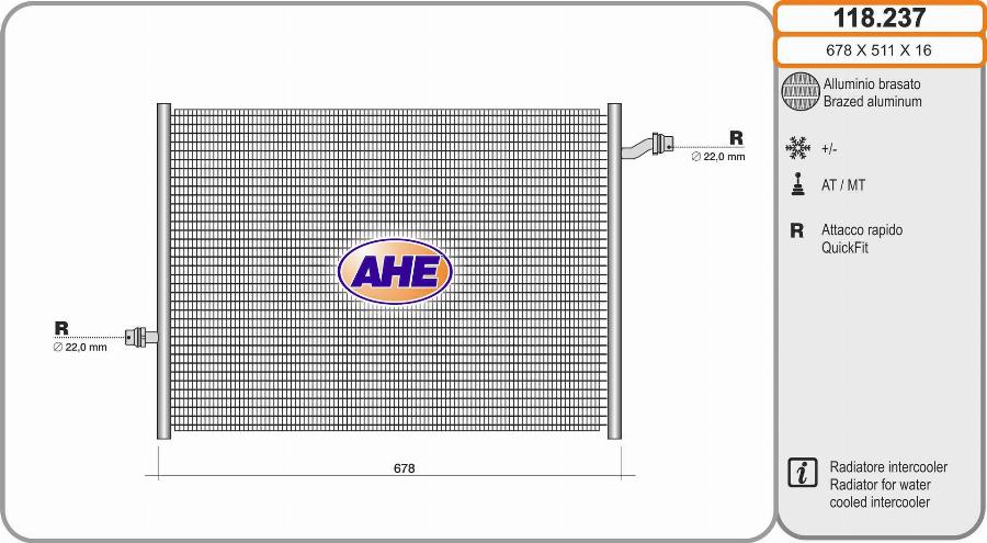 AHE 118.237 - Radiators, Motora dzesēšanas sistēma autodraugiem.lv