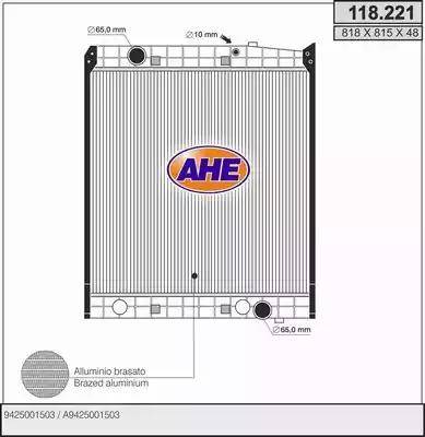 AHE 118.221 - Radiators, Motora dzesēšanas sistēma autodraugiem.lv