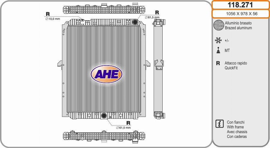 AHE 118.271 - Radiators, Motora dzesēšanas sistēma autodraugiem.lv