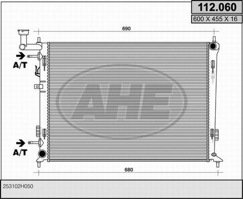 AHE 112.060 - Radiators, Motora dzesēšanas sistēma autodraugiem.lv