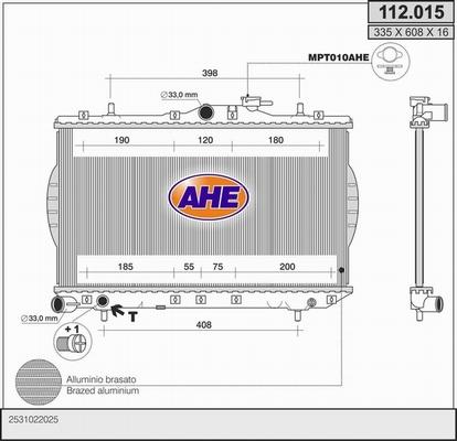 AHE 112.015 - Radiators, Motora dzesēšanas sistēma autodraugiem.lv