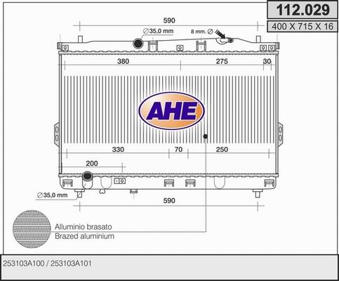 AHE 112.029 - Radiators, Motora dzesēšanas sistēma autodraugiem.lv