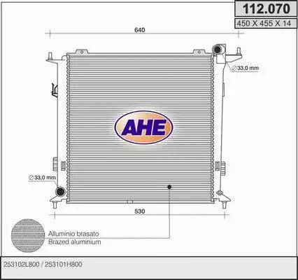 AHE 112.070 - Radiators, Motora dzesēšanas sistēma autodraugiem.lv