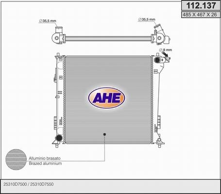 AHE 112.137 - Radiators, Motora dzesēšanas sistēma autodraugiem.lv