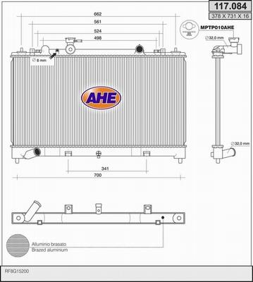 AHE 117.084 - Radiators, Motora dzesēšanas sistēma autodraugiem.lv