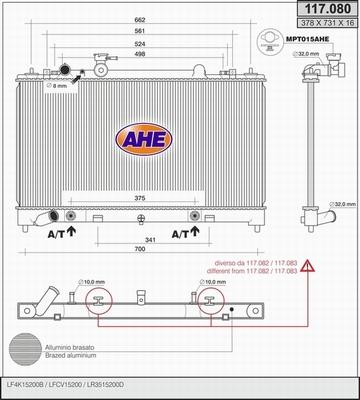 AHE 117.080 - Radiators, Motora dzesēšanas sistēma autodraugiem.lv