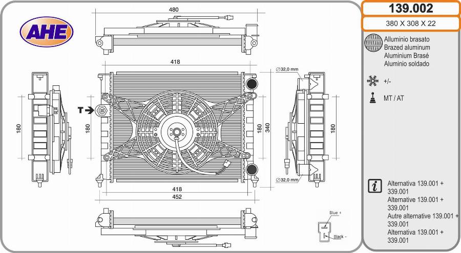 AHE 139.002 - Radiators, Motora dzesēšanas sistēma autodraugiem.lv