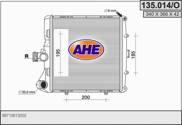 AHE 135.014/O - Radiators, Motora dzesēšanas sistēma autodraugiem.lv