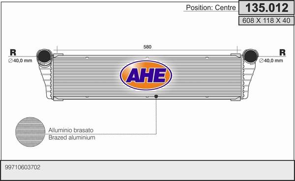 AHE 135.012 - Radiators, Motora dzesēšanas sistēma autodraugiem.lv