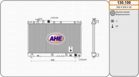 AHE 130.100 - Radiators, Motora dzesēšanas sistēma autodraugiem.lv