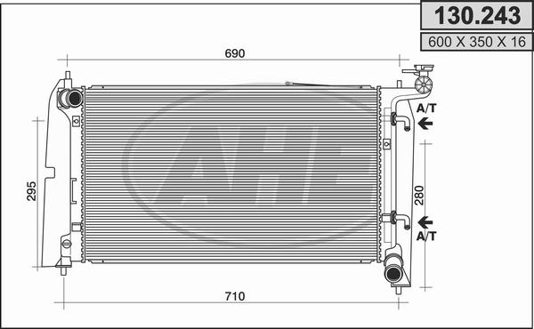 AHE 130.243 - Radiators, Motora dzesēšanas sistēma autodraugiem.lv