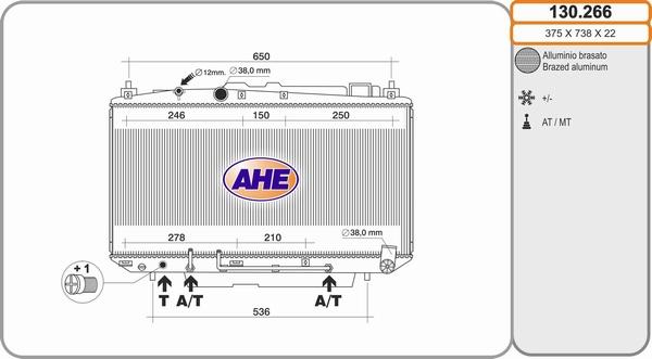 AHE 130.266 - Radiators, Motora dzesēšanas sistēma autodraugiem.lv