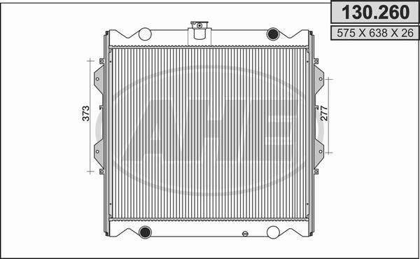 AHE 130.260 - Radiators, Motora dzesēšanas sistēma autodraugiem.lv