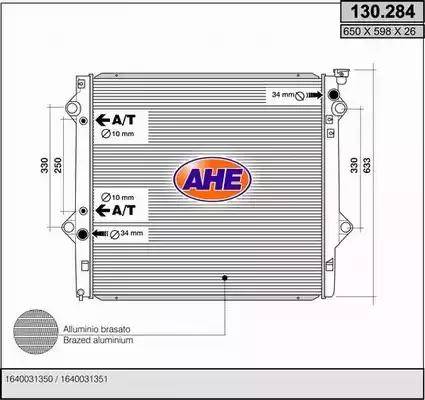 AHE 130.284 - Radiators, Motora dzesēšanas sistēma autodraugiem.lv