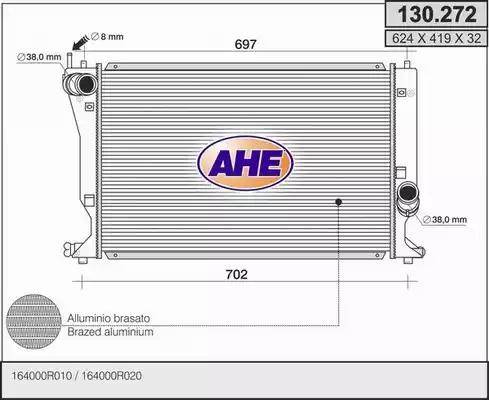 AHE 130.272 - Radiators, Motora dzesēšanas sistēma autodraugiem.lv