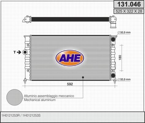 AHE 131.046 - Radiators, Motora dzesēšanas sistēma autodraugiem.lv
