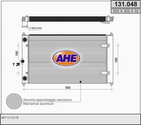 AHE 131.048 - Radiators, Motora dzesēšanas sistēma autodraugiem.lv