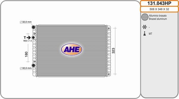 AHE 131.043HP - Radiators, Motora dzesēšanas sistēma autodraugiem.lv