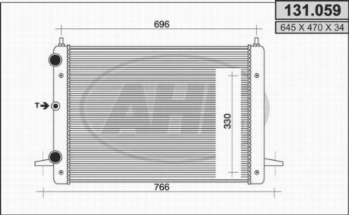 AHE 131.059 - Radiators, Motora dzesēšanas sistēma autodraugiem.lv