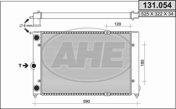 AHE 131.054 - Radiators, Motora dzesēšanas sistēma autodraugiem.lv