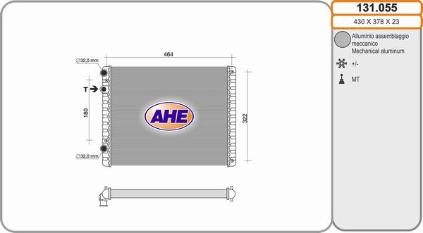 AHE 131.055 - Radiators, Motora dzesēšanas sistēma autodraugiem.lv