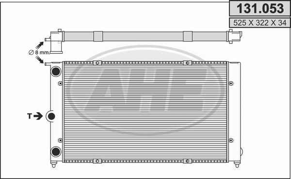 AHE 131.053 - Radiators, Motora dzesēšanas sistēma autodraugiem.lv