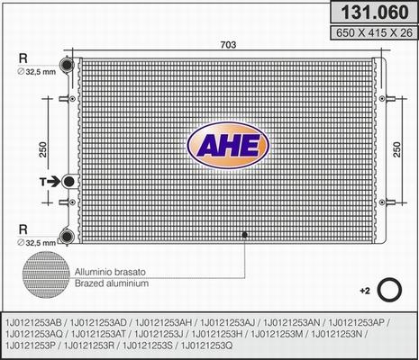 AHE 131.060 - Radiators, Motora dzesēšanas sistēma autodraugiem.lv