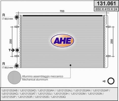 AHE 131.061 - Radiators, Motora dzesēšanas sistēma autodraugiem.lv