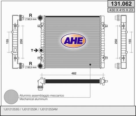 AHE 131.062 - Radiators, Motora dzesēšanas sistēma autodraugiem.lv