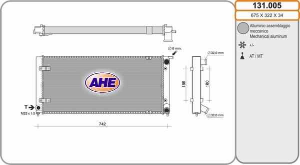 AHE 131.005 - Radiators, Motora dzesēšanas sistēma autodraugiem.lv