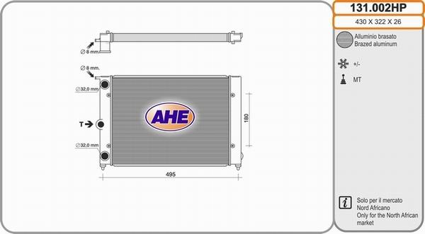AHE 131.002HP - Radiators, Motora dzesēšanas sistēma autodraugiem.lv