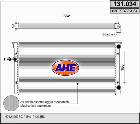 AHE 131.034 - Radiators, Motora dzesēšanas sistēma autodraugiem.lv