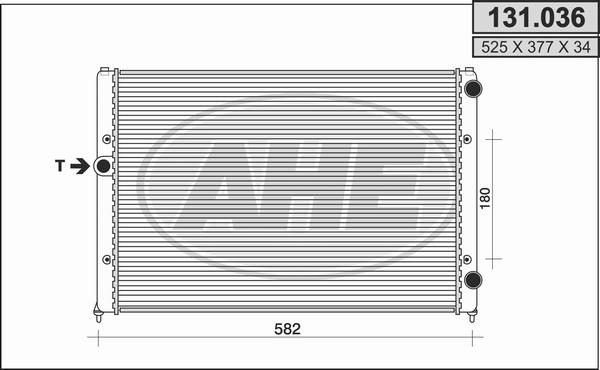 AHE 131.036 - Radiators, Motora dzesēšanas sistēma autodraugiem.lv