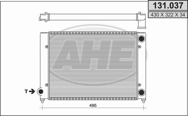 AHE 131.037 - Radiators, Motora dzesēšanas sistēma autodraugiem.lv