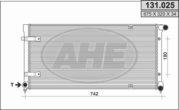 AHE 131.025 - Radiators, Motora dzesēšanas sistēma autodraugiem.lv