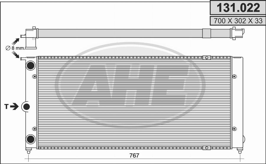 AHE 131.022 - Radiators, Motora dzesēšanas sistēma autodraugiem.lv