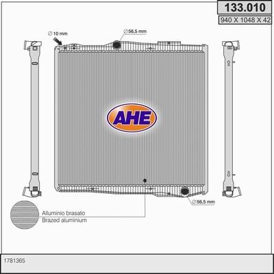 AHE 133.010 - Radiators, Motora dzesēšanas sistēma autodraugiem.lv