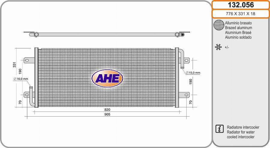 AHE 132.056 - Radiators, Motora dzesēšanas sistēma autodraugiem.lv