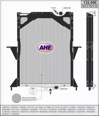 AHE 132.050 - Radiators, Motora dzesēšanas sistēma autodraugiem.lv