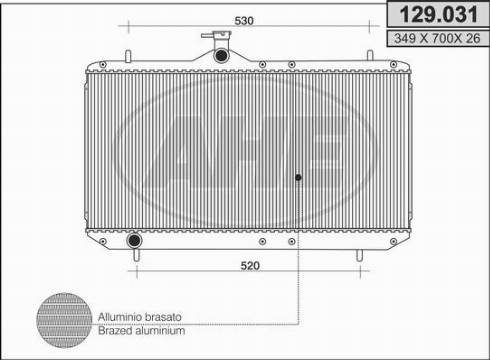 AHE 129.031 - Radiators, Motora dzesēšanas sistēma autodraugiem.lv