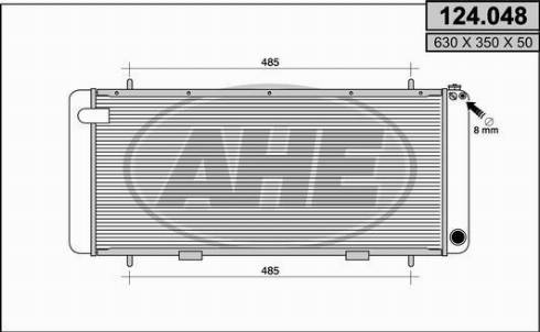 AHE 124.048 - Radiators, Motora dzesēšanas sistēma autodraugiem.lv