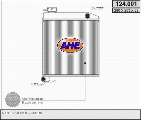 AHE 124.001 - Radiators, Motora dzesēšanas sistēma autodraugiem.lv