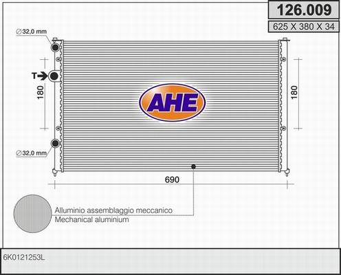 AHE 126.009 - Radiators, Motora dzesēšanas sistēma autodraugiem.lv